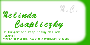 melinda csapliczky business card